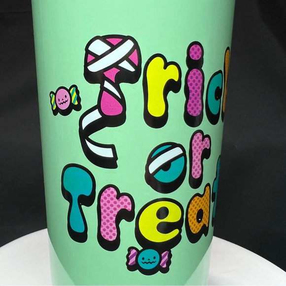 Sanrio Hello Kitty Halloween Jack O Lantern Mint Green Trick Or Treat Tumbler - Picture 9 of 12